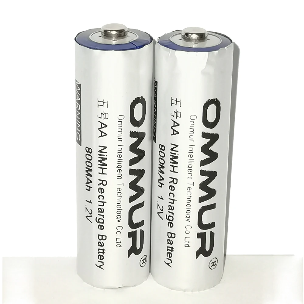 Аккумулятор OMMUR AA 1 2 В 800 мАч NiMH перезаряжаемый для фонарика налобный фонарь