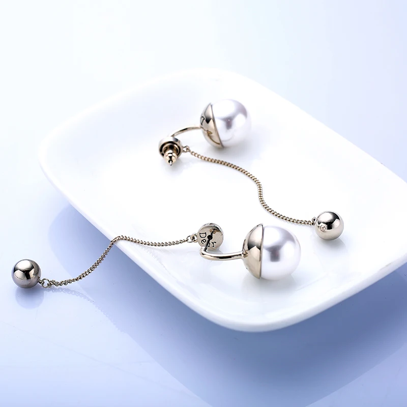 Высококачественные длинные жемчужные серьги для женщин роскошные в Корейском