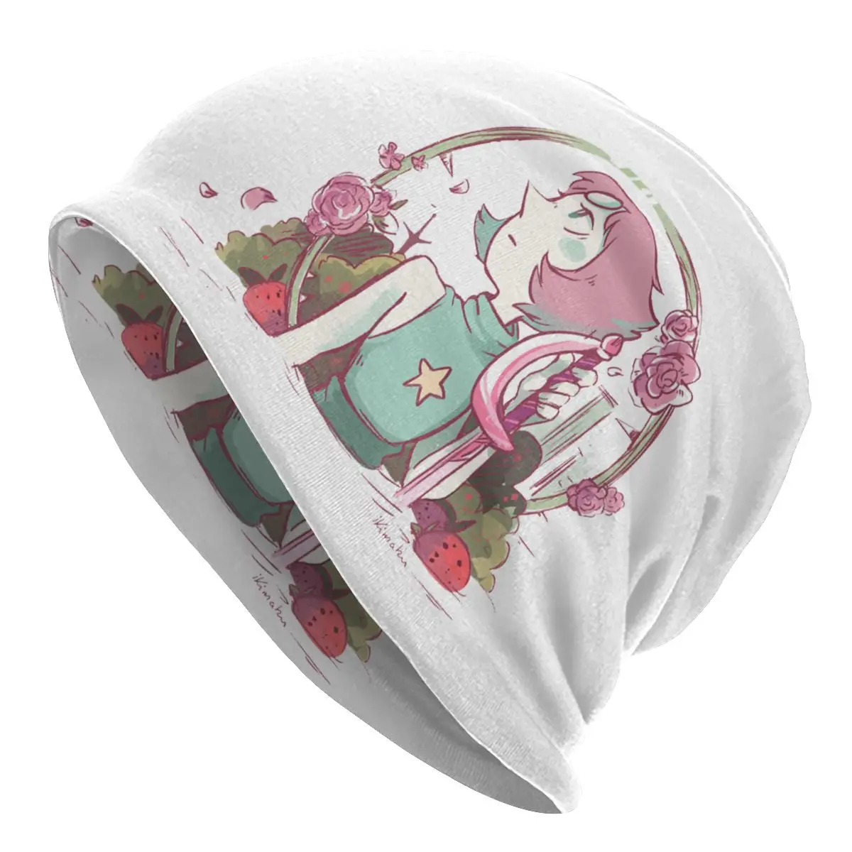 

Шапка унисекс вязаная для мужчин и женщин, шапка с рисунком клубники, Стивена, универсальная, для улицы, для осени и зимы