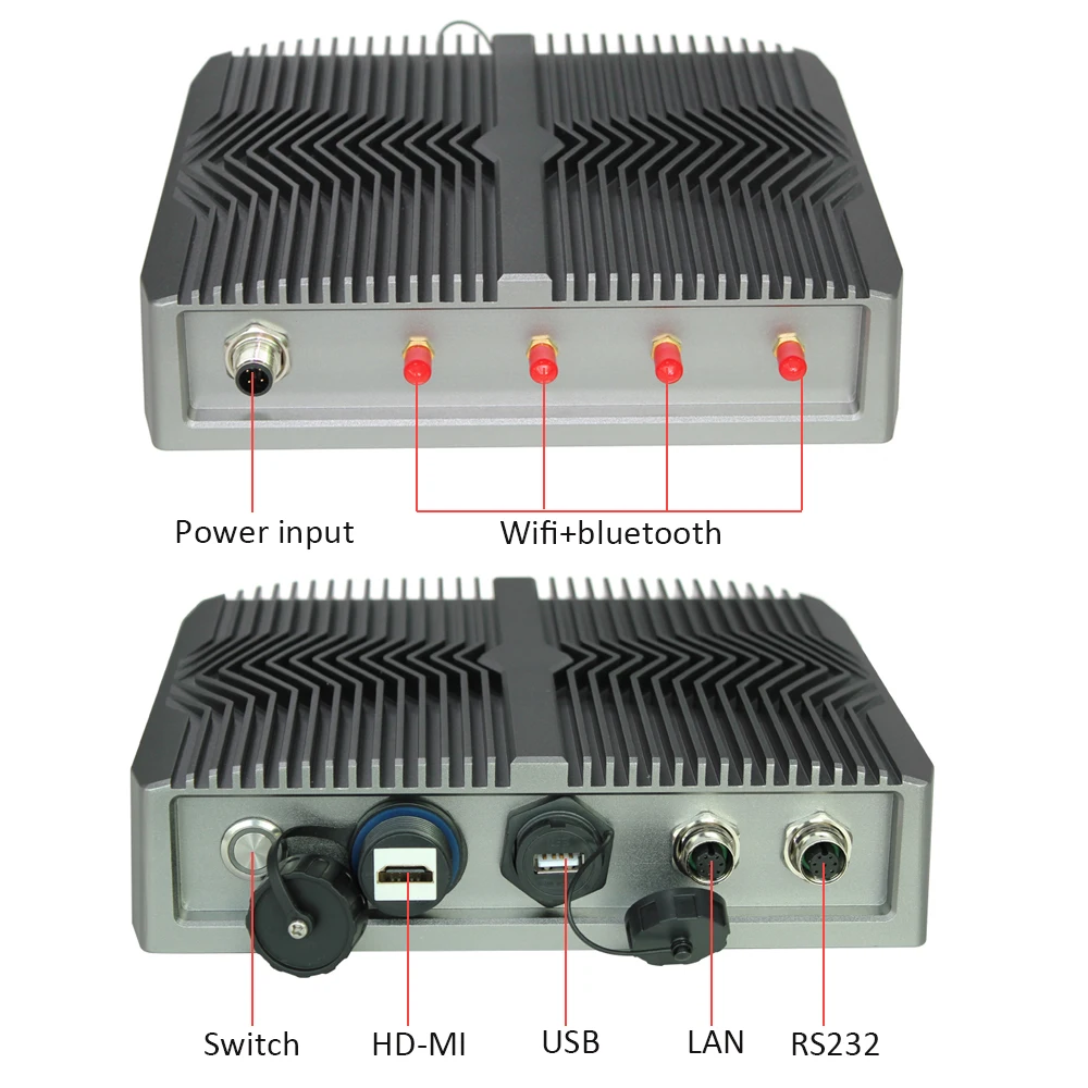 Verkauf 8th CPU Intel Core I5 8265U I7 8565U Mini PC Fanless Industrie Desktop-Computer Mit Windows 10/Linux Wasserdicht Ip69k