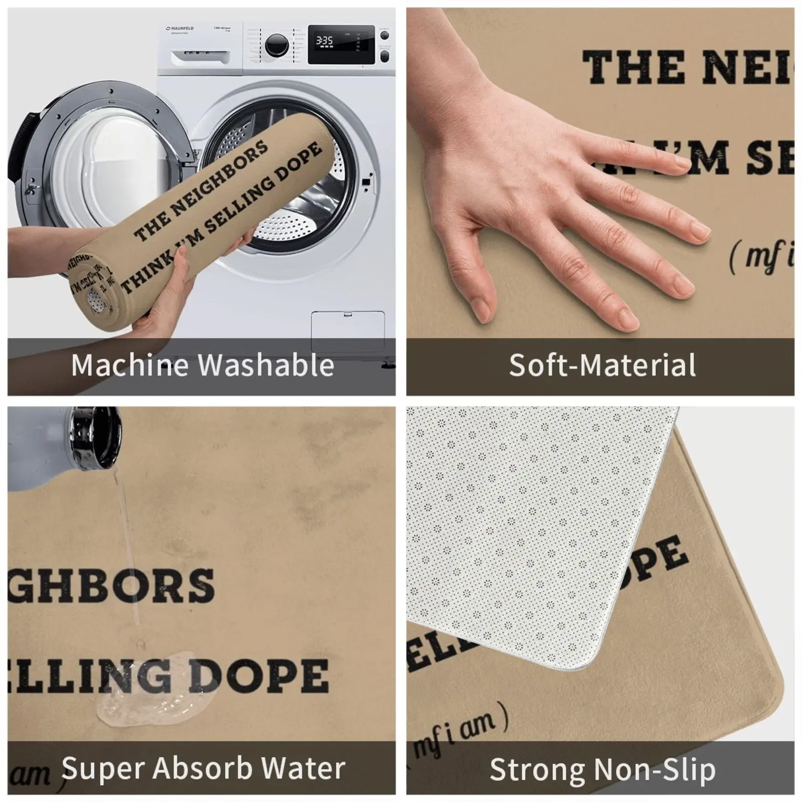 Прикольные соседи думают что я продаю Забавный коврик для входной двери ванной