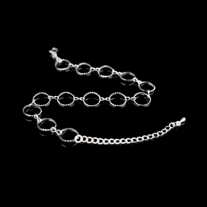 Браслеты для ног из стерлингового серебра 925 пробы ножные браслеты с простым