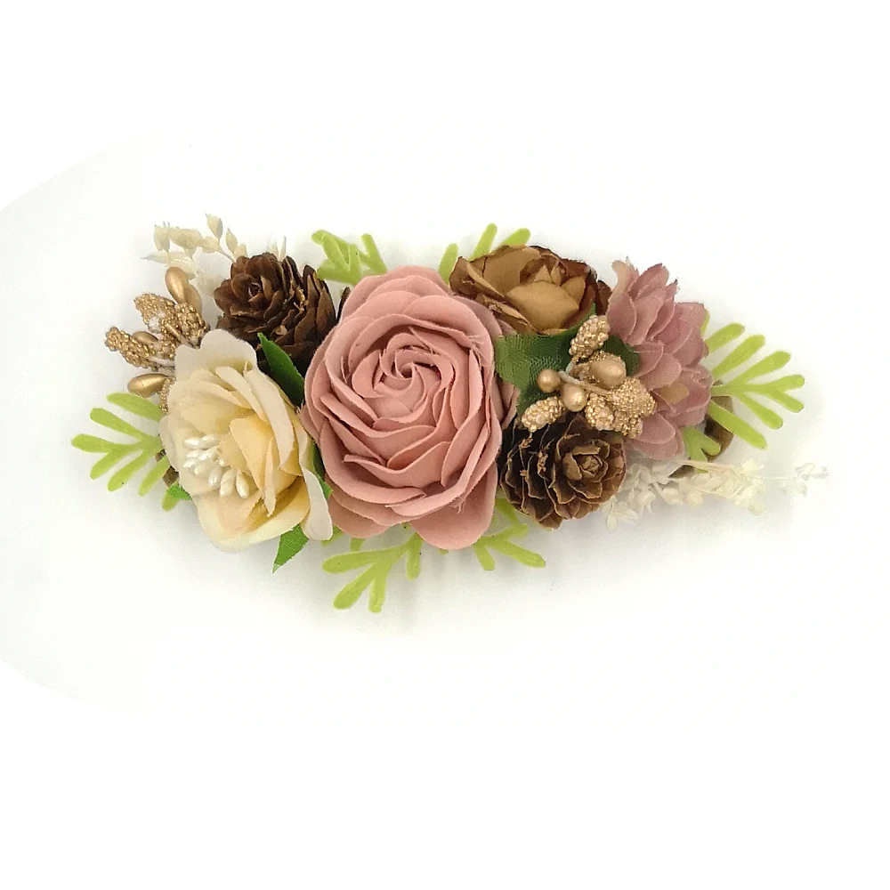 Эластичные повязки на голову с цветочным рисунком для маленьких девочек