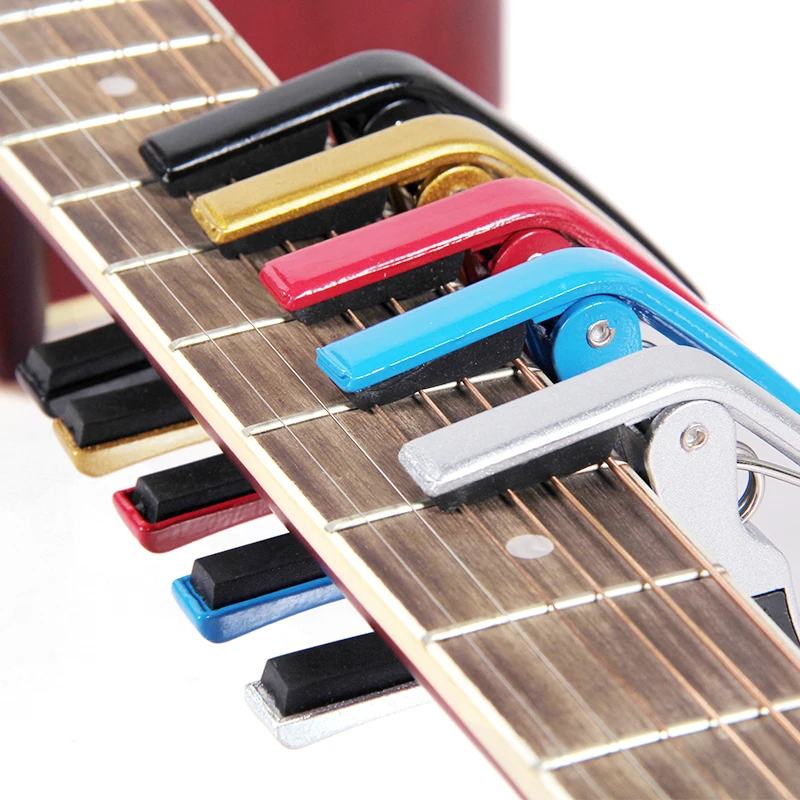 FLOFAIR Musical Accessories Classical Folk Acoustic Guitar Variable Clamp Electric Guitar Shift Clamp Variable Clamp Capo Colors