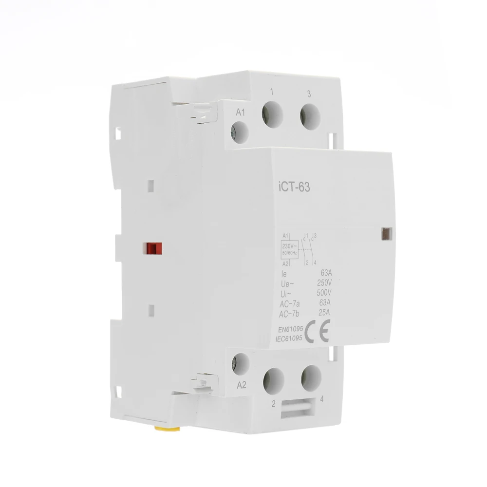 Бытовой модульный контактор переменного тока ICT аксессуар 16a 2P 25A 25a 4P 63a 220 Гц в