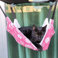 hanging cat hammock for pet cage soft cotton cat bed house hammock winter warm hamster kitten chair hammock hot cushion mat
