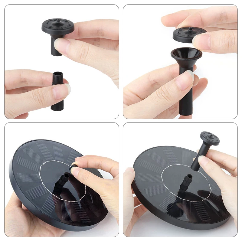 Yeahmart плавающий на солнечных батареях Водяной фонтан насос пруд Бак бассейн птица