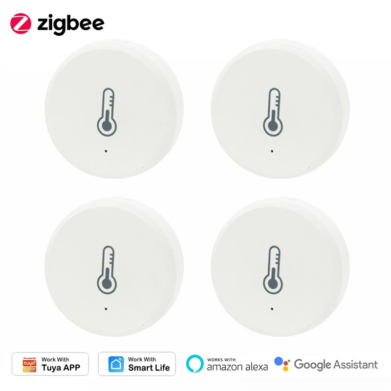 

New ZigBee 3.0 Temperature And Humidity Sensor Remote Monitor By Tuya Smart Life APP Battery Powered Work With ALexa Google Home