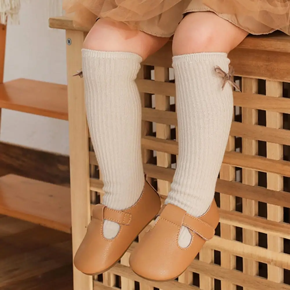Calcetines hasta la rodilla transpirables y c&oacute;modos para ni&ntilde;os peque&ntilde;os, calcetines de sutura deshuesados, muy el&aacute;sticos-3