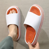 new womens thick bottom slippers for home flip flops light soft indoor non slip bathroom couples beach shoes sandals