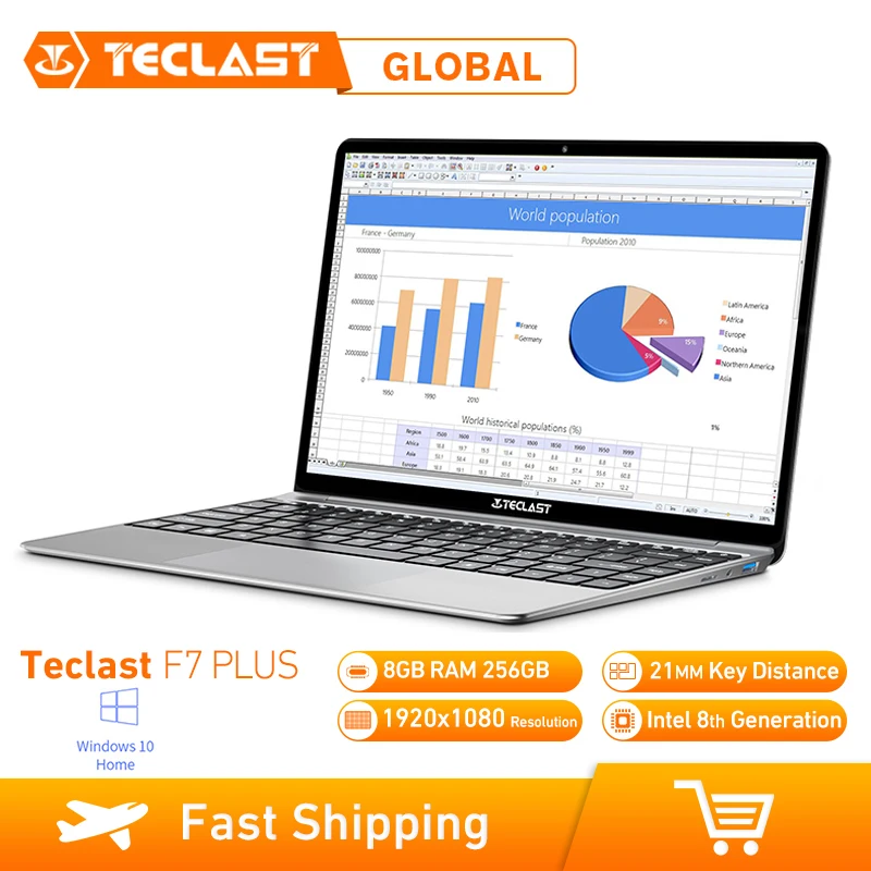 Teclast F7 Plus ноутбук 14 0 дюйма Windows 10 ОС Домашняя версия Intel Gemini Lake N4100 четыре ядра 1 ГГц 8