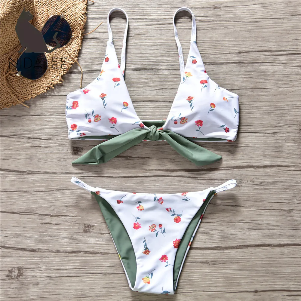 19 лет бикини с сексуальным принтом Двусторонняя одежда грудь кружево деньги