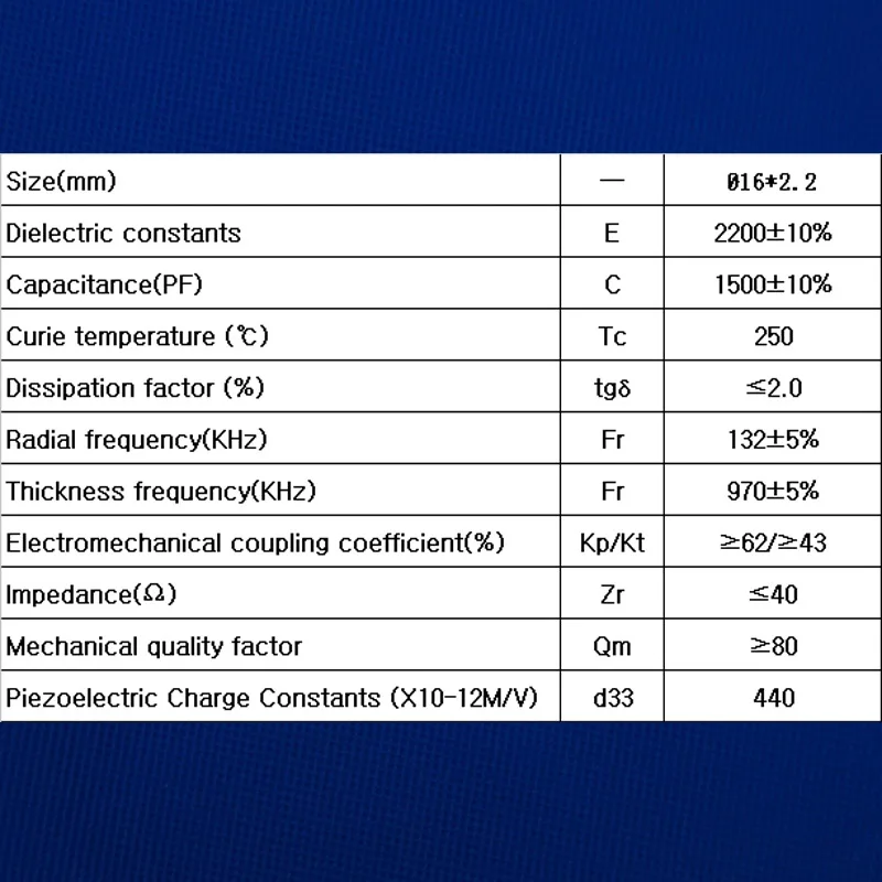 Ультразвуковой Пьезоэлектрический керамический диск 16 х2 2 мм PZT5