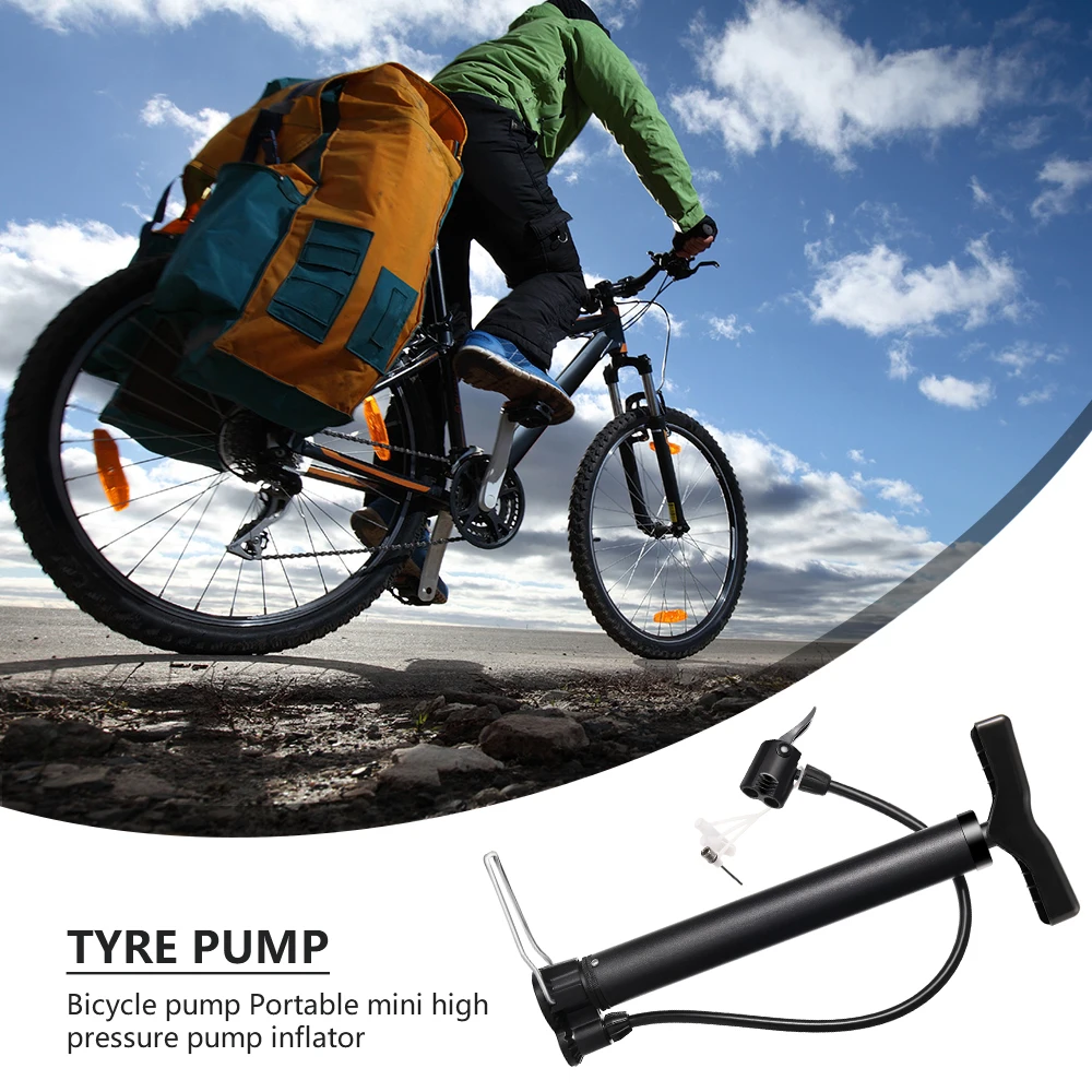 

Bike Pump Portable Fast Tire Inflation Pump Mini High Pressure Manual Bicycle Inflator for Mountain Bike Motorcycle Basketball