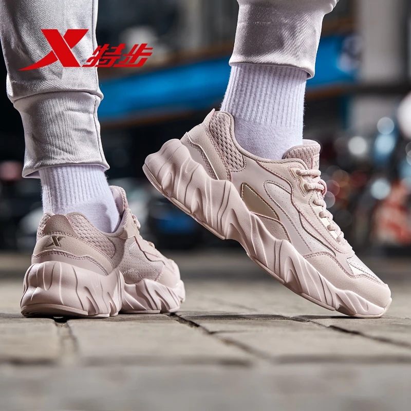 Xtep/женская повседневная обувь Дышащие кроссовки для женщин Легкие спортивные