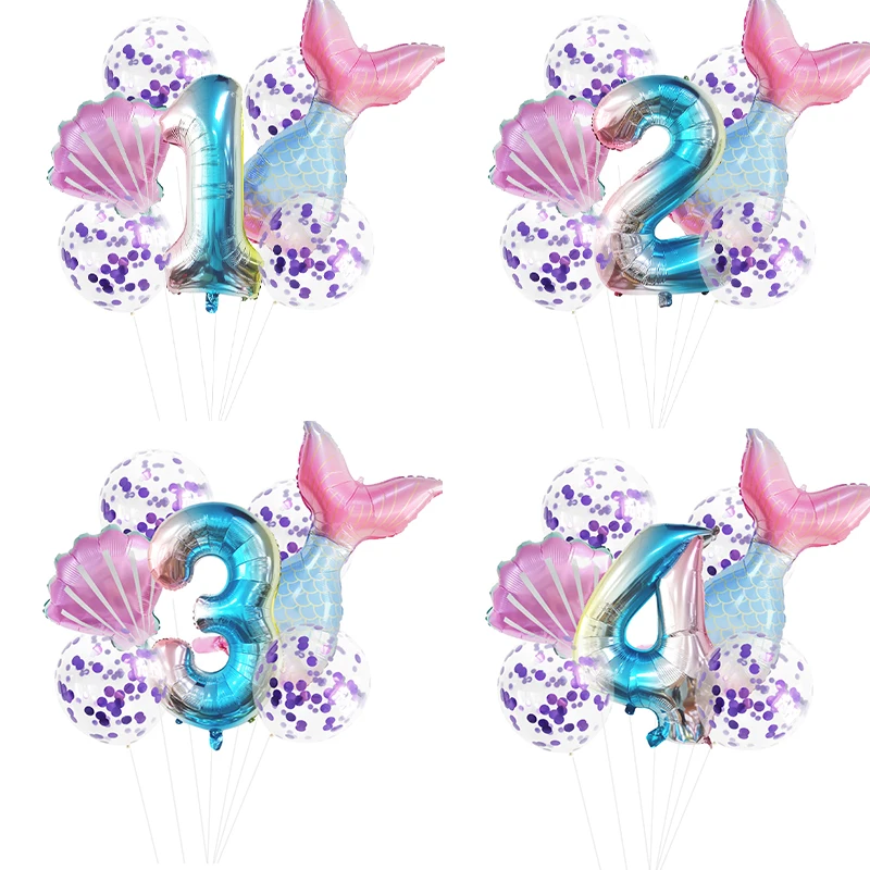 С рисунком маленькая русалочка вечерние шары 32 дюймов числом 0 9 Воздушные из