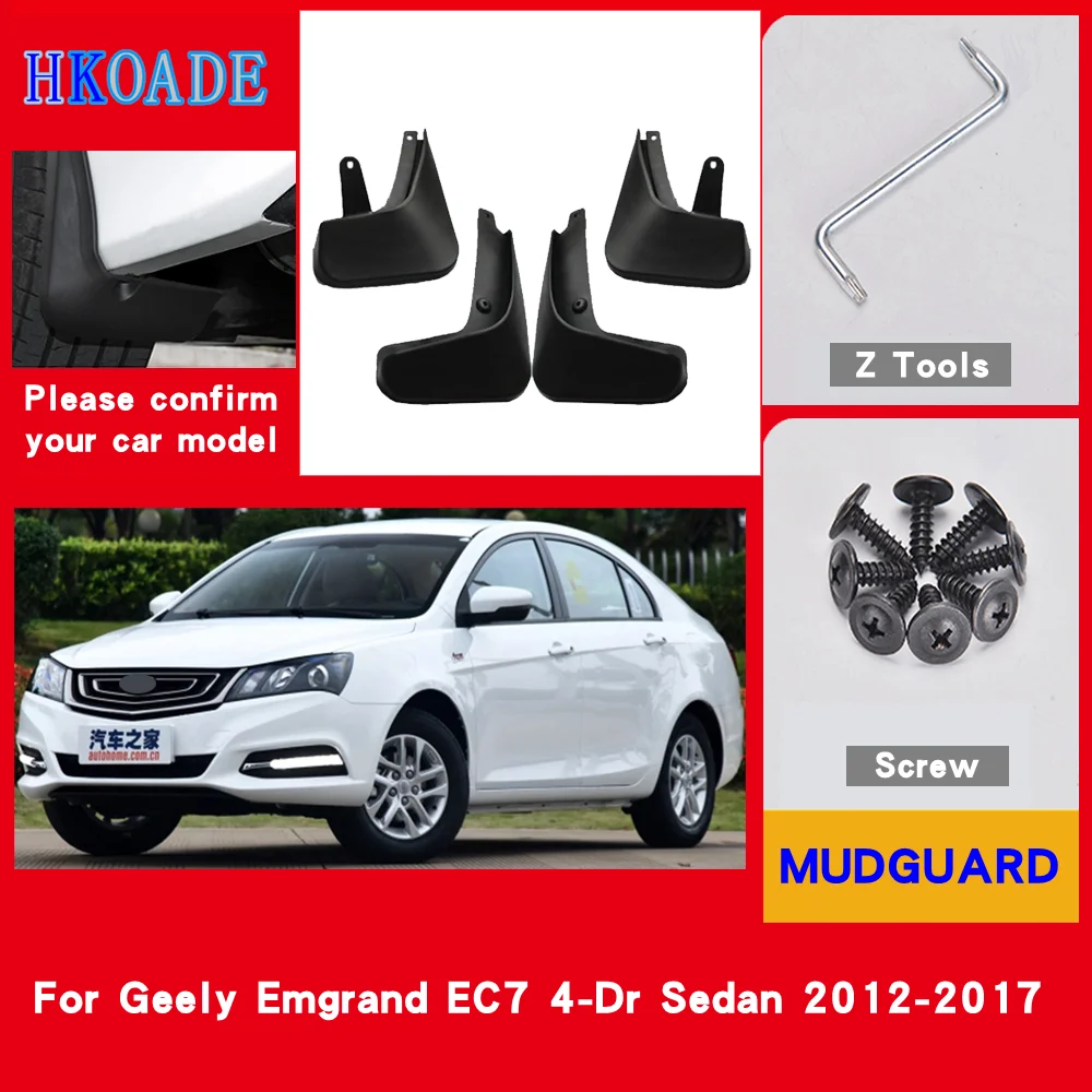 

Car Fender Mud Flaps For Geely Emgrand EC7 4-Dr Sedan 2012-2017 Mudguards Splash Guards Fender Mudflaps Car Fender Accessories