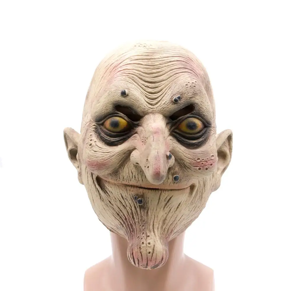 Зловещая страшная маска для длинного лица с острым носком подбородок старая