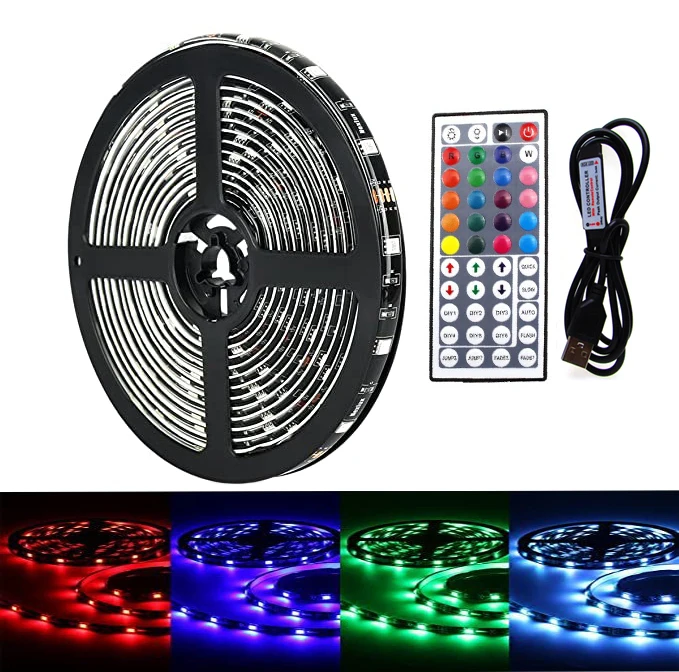

Неоновая RGB Светодиодная лента USB 5 В PC 50 см-5 м Водонепроницаемая ПК USB Светодиодная лента для телевизора светодиодная ленсветильник RGB Диодн...