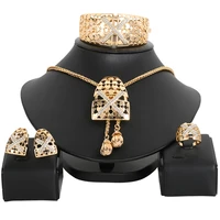 dubai long necklace sets nigerian wedding african jewelry set for woman jewellery set wholesale design