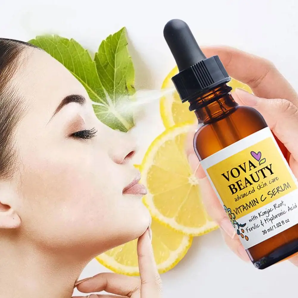 

Vitamin C Effective Whitening Face Serum Freckle Removal Brighten Shrink Pores Melanin Freckle Anti-aging Skin Remove 30ml E5J7