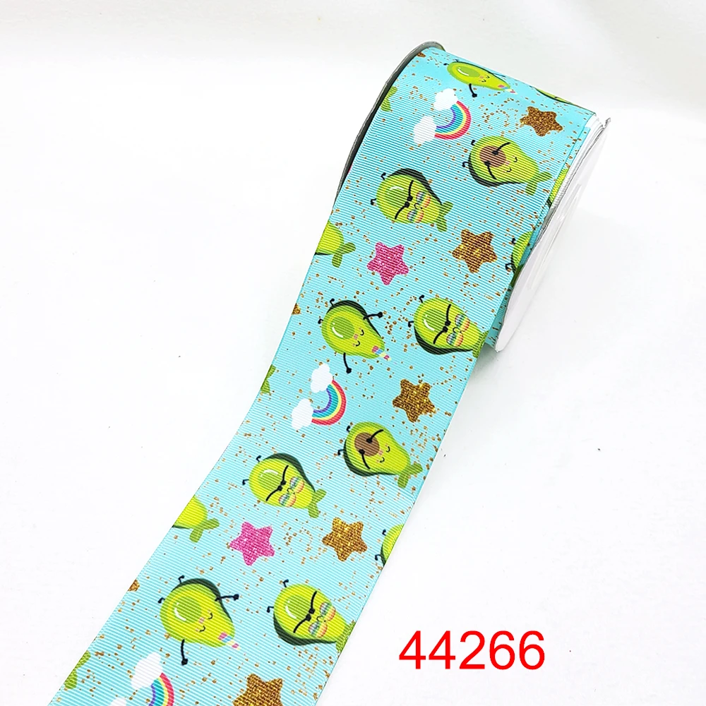 Товары для рукоделия корсажная лента с рисунком авокадо из мультфильма атласная