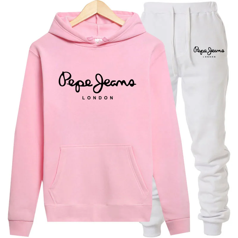 

2021 Autumn Winter Women tracksuit thick fleece cotton suit 2 pieces sets hoodies sweatshirt and pants suits