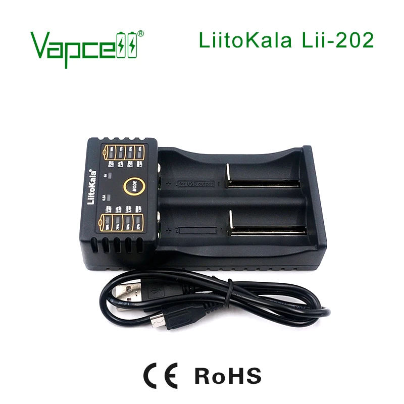 Vapcell зарядное устройство Liitokala Lii-202