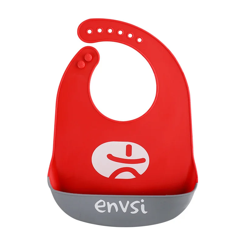 

Cartoon Dinosaur Baby Bibs Waterproof BPA Free Silicone Baby Bib With Buttons Toddler Girl Boy Adjustable Baby Feeding Stuff