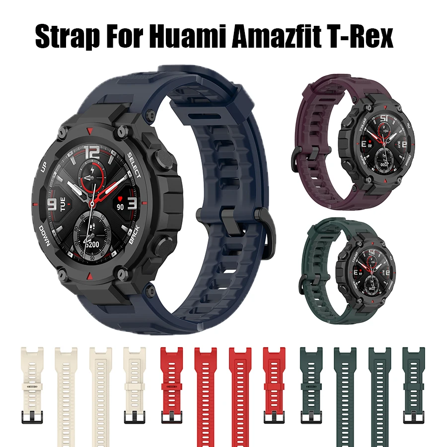 

Soft Silicone Bracelet Strap for Huami Amazfit T-REX Sport Strap Replacement Watchband Wristband for Xiaomi Huami Amazfit T-rex