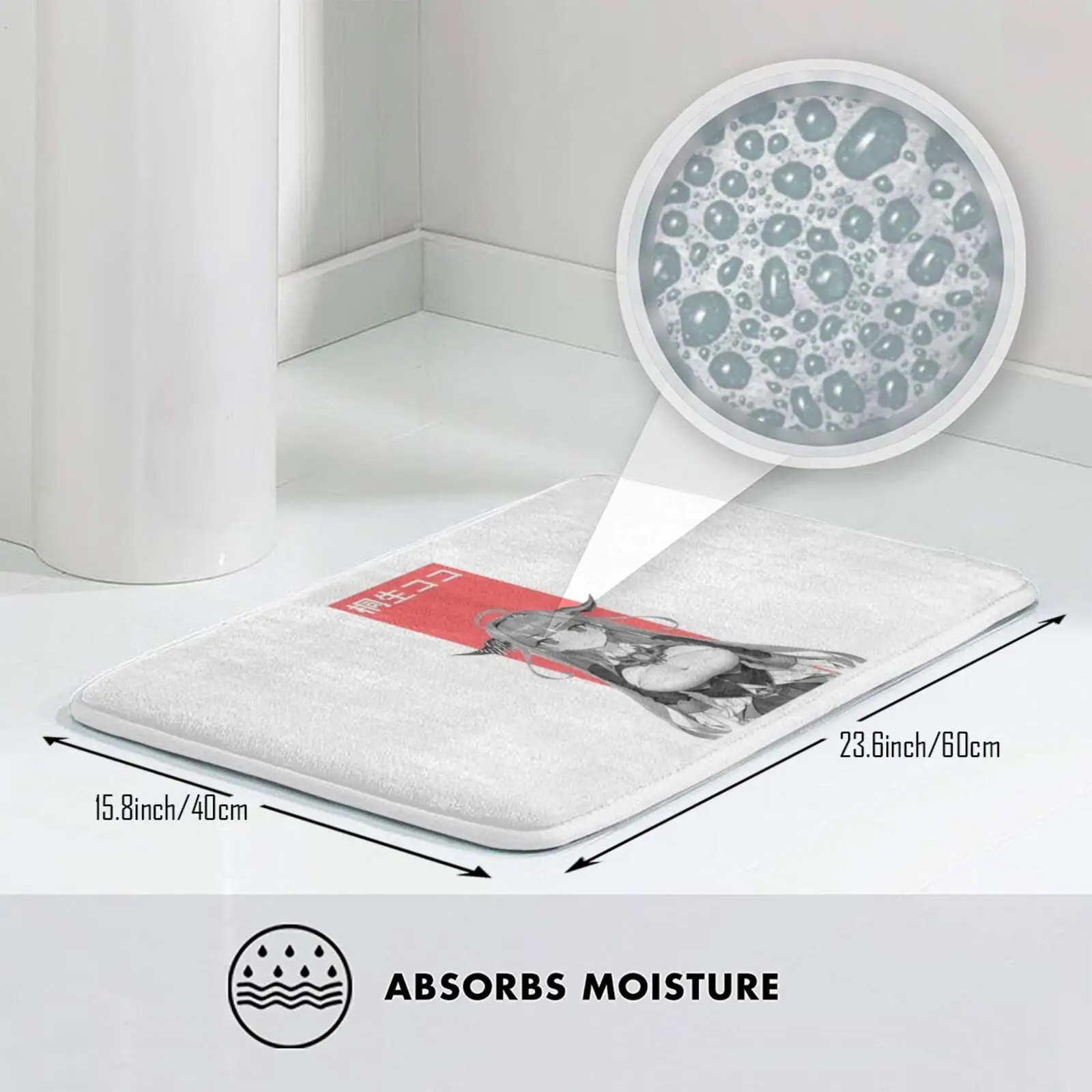 Ковер Kiryu Coco Hololive ковер коврик подушка мягкий стильный высокий аниме Vtuber