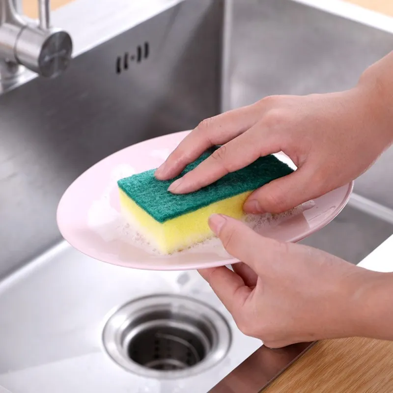 

Kitchen Cleaning Manual Liquid Dispenser Liquid Type Box Pad Scourer Sponge Dish Soap Box Kitchen Accessories Rich Foam