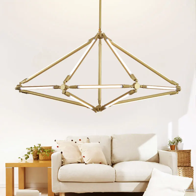 Нордический современный металлический светильник Светодиодная трубка