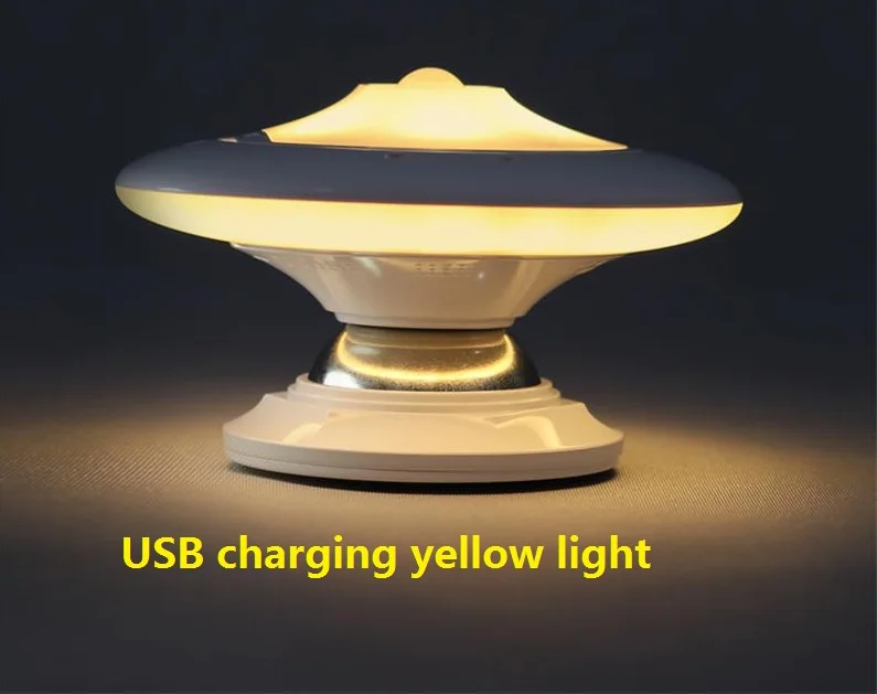 USB charging yellow Креативный 360C тело чувство Ночной свет модный Рождественский usb подарок датчик движения ночник usb гаджеты легкие гаджеты cool - Цвет: USB charging yellow