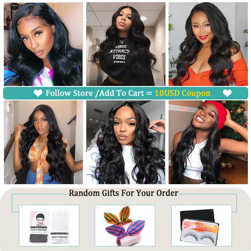 

Allove Body Wave Human Hair Wigs 4X4 Closure Wig 13X6X1 Peruvian Lace Part Wig Pre Plucked Body Wave Lace Front Wig For Women