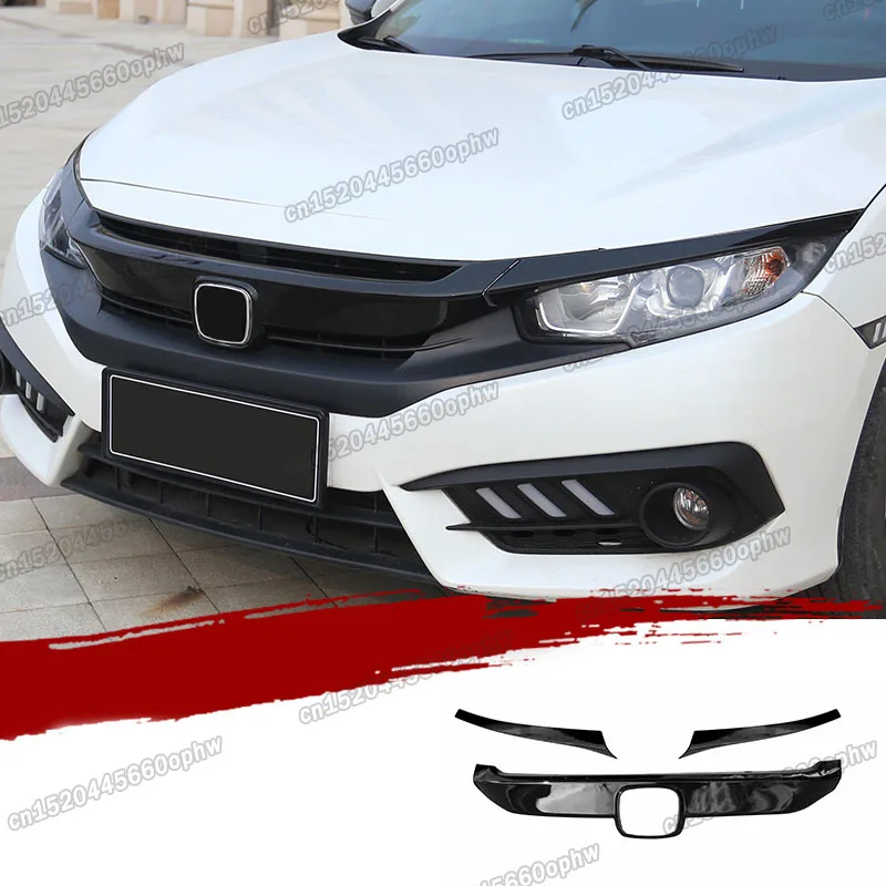 Автомобильная передняя решетка из углеродного волокна Тип r для украшения Honda Civic