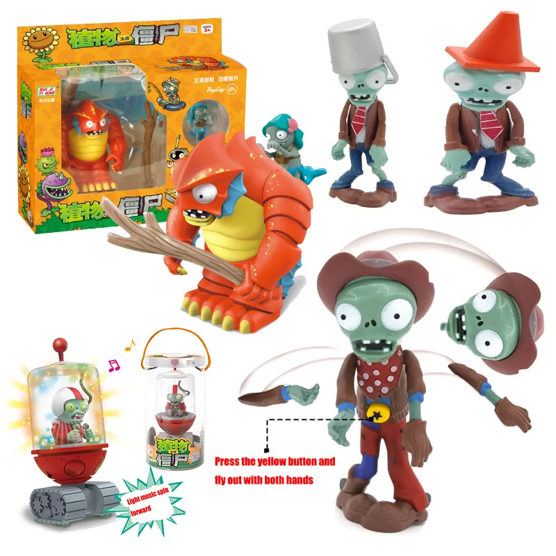 Genuine Plants Vs. Zombie Toys 2 Complete Set Of Boys Large Ejection Soft Silicone Anime Figurechildren's Dolls No Box | Игрушки и