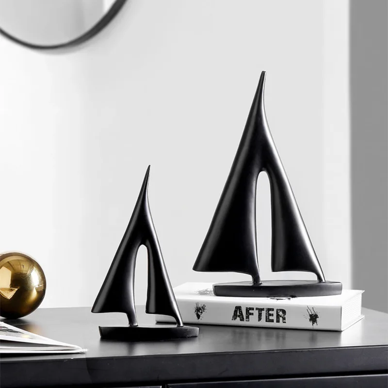 

Modern minimalist sailboat small swing resin crafts creative living room office desktop home decoration