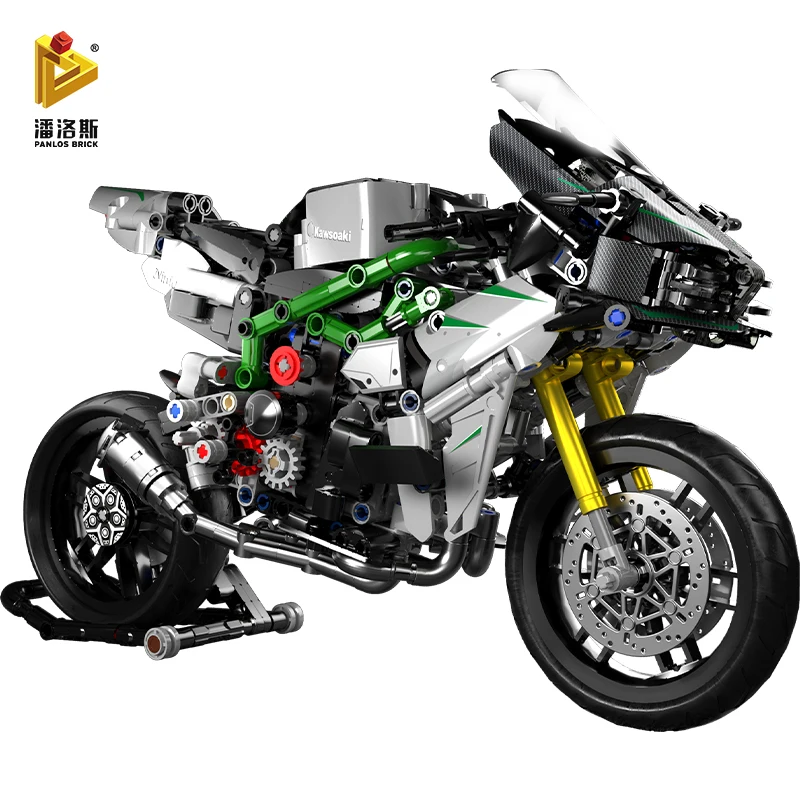 

Motorcycle Rally 858 PCS MOC High-tech Speed Champion Model Building Blocks Children's Toys Gift Stickers Small Building Blocks