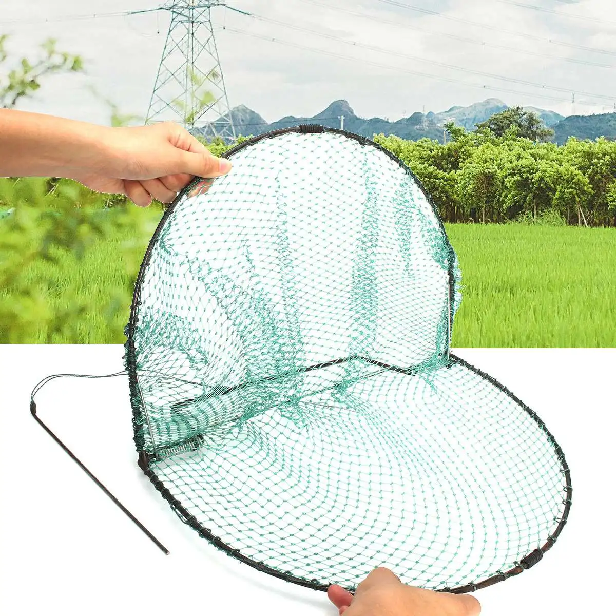 

49X30cm New Bird Net Effective Humane Live Trap Hunting Sensitive Quail Humane Trapping Hunting Garden Supplies Pest Control