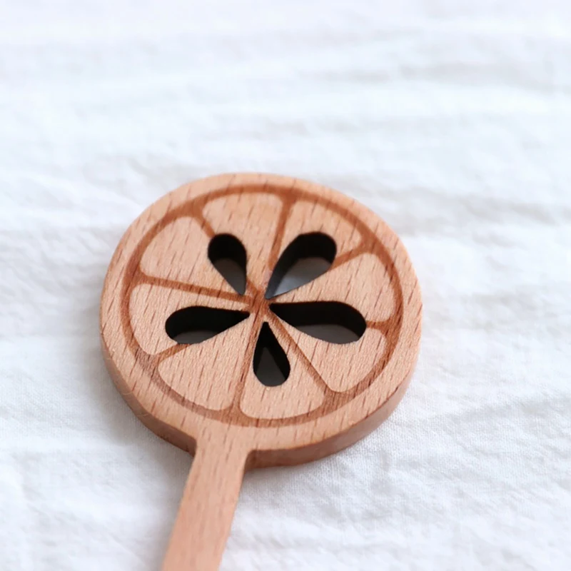 

Norbi Wooden Spoon Long Handle Lemon Shape Stirring Rod Mixing Dessert Coffee Tea Honey Spoons Kitchen Tools Tableware Dropship