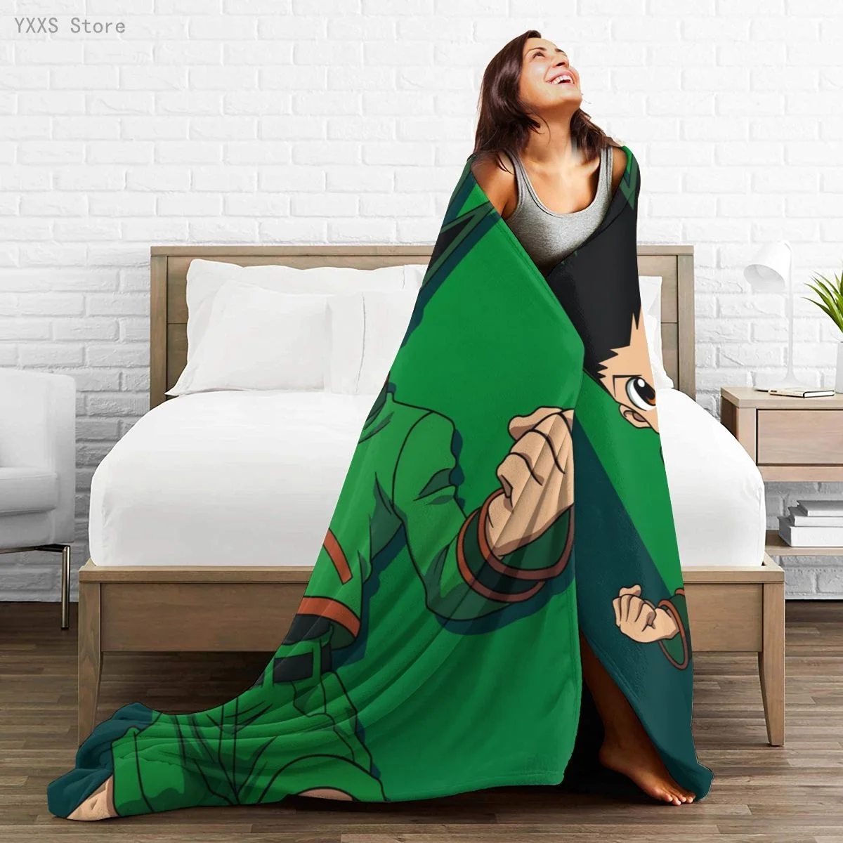 

Hunter x Hunter 3D Cartoon Sherpa Blanket Warm Super Soft Flannel Office Nap Bedspread Sofa Bedding Plush Quilt Plaids 292607334