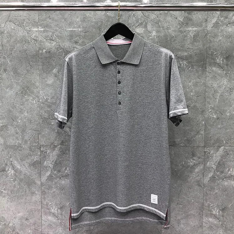 

2022 Fashion Brand Polo Shirts Men Casual Slim Solid Cotton TB Polo shirt Summer Short Sleeve High Quantity Polo Clothing