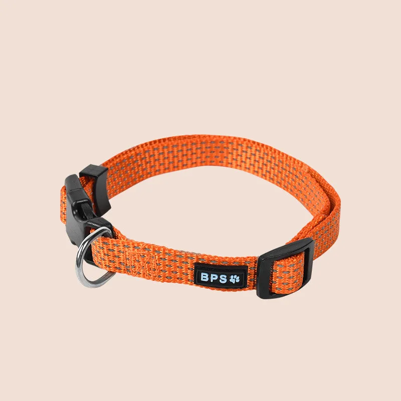 

Pet Collar Nylon Material Adjustable Big and Small Dog Collar Night Reflective Anti-lost General Dog Accessories
