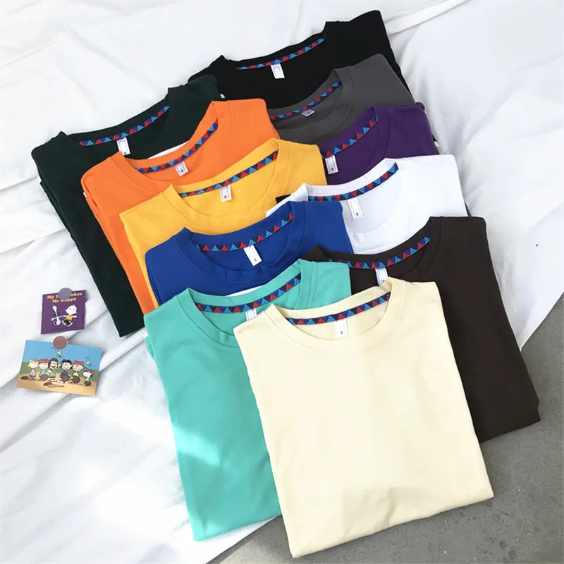 Мужская хлопковая футболка свободная Однотонная с коротким рукавом модель 5xl