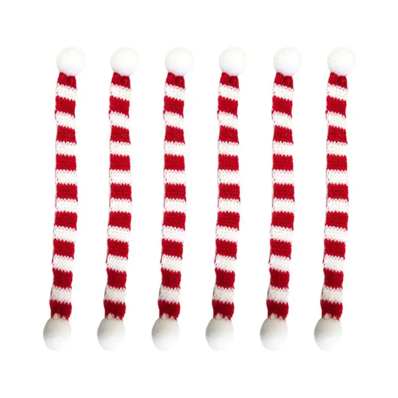 

6/12 шт., рождественские мини-шарфы в полоску