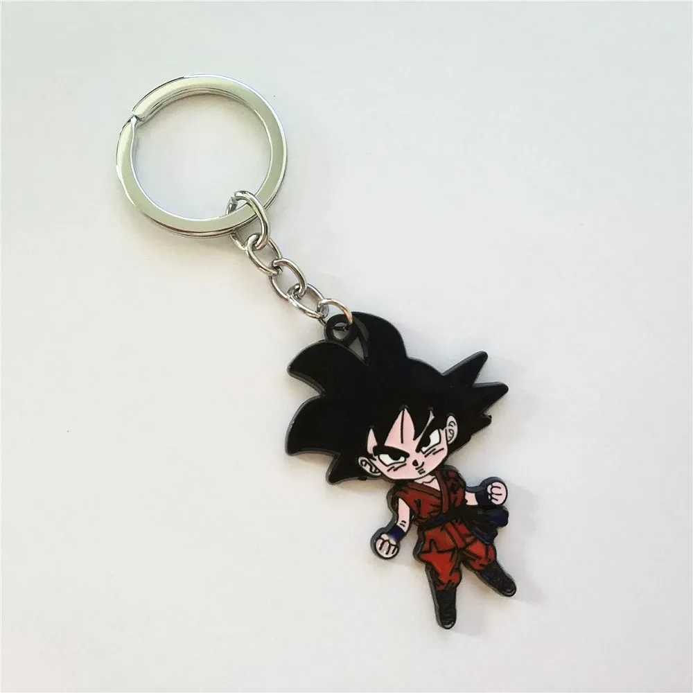 Брелок Dragon Ball Z DBZ Аниме Сон Гоку двухсторонний металлический подвесной брелок