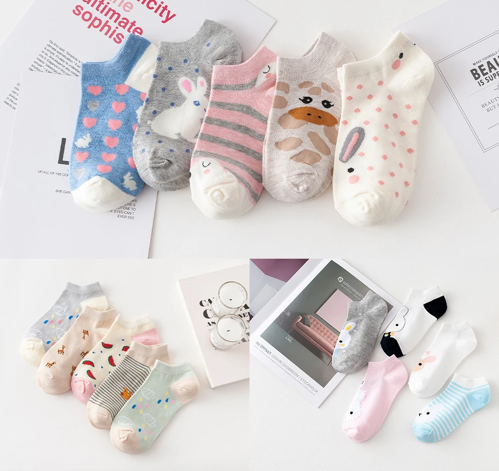 Забавные женские носки в японском стиле Харадзюку С мультяшным Кроликом милые