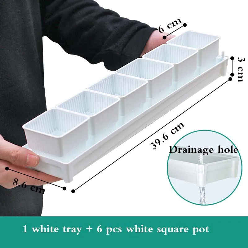 Meshpot 7 упаковок горшки для суккулентов пластиковый цветочный горшок контейнер