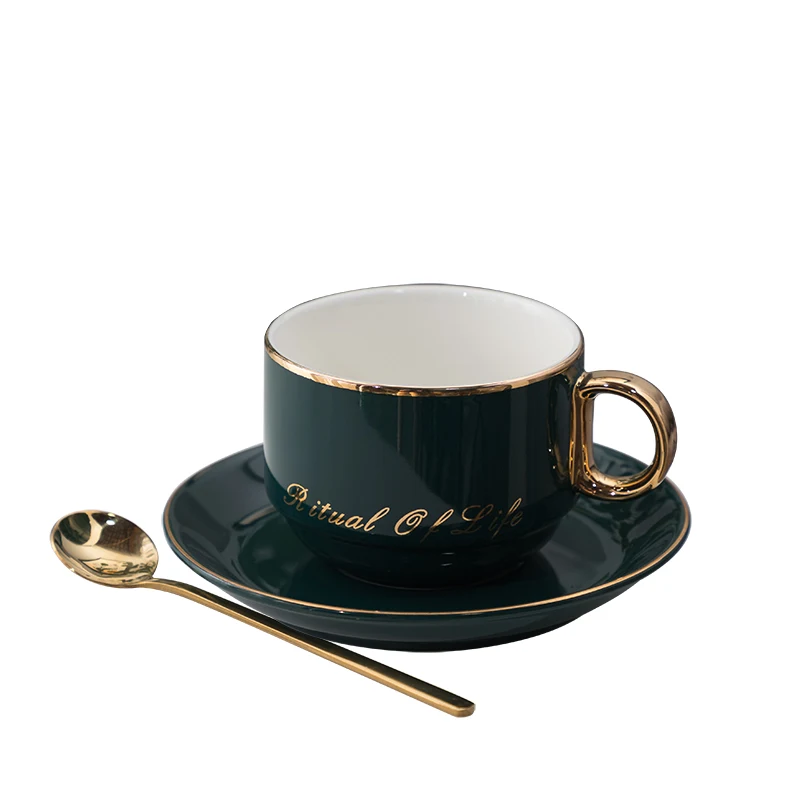 

Фарфоровая кофейная чашка в форме блюдца, дизайнерская латте-стеклянная простая Экологически чистая керамическая кофейная чашка в комплек...